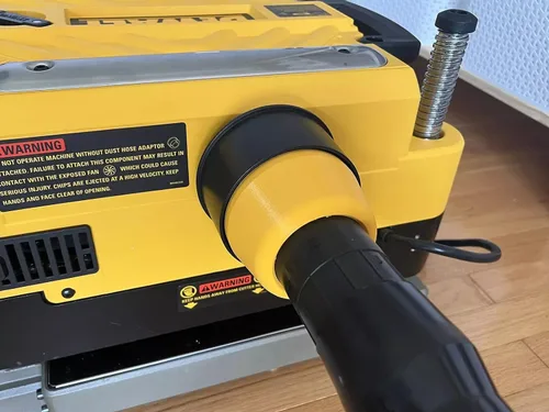 Vista 4 de Adaptador de manguera de 2 1/2 pulgadas compatible con cepilladora Dewalt DW735 y DW735x - ¡Hecho en EE. UU!