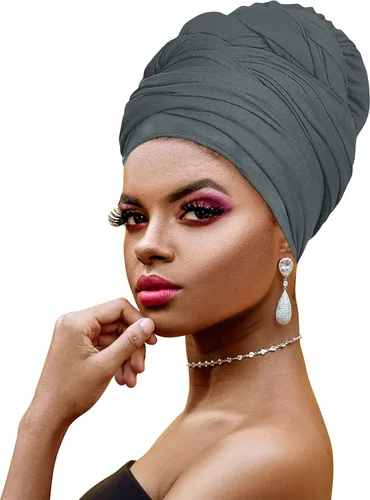 Vista 28 de Ankara - Diadema suave con estampado africano para la cabeza, bufanda para el cabello largo, turbante, corbata, punto africano, envolturas