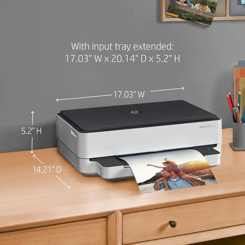 Vista 10 de HP ENVY 6075 Impresora inalámbrica todo en uno, incluye 2 años de tinta entregada, impresión móvil, escaneo y copia (8QQ97A)