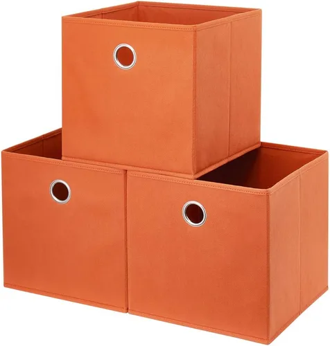 Vista 8 de QY-SC19-6 - 6 cubos de almacenamiento plegables de tela de 11 x 11 x 11 pulgadas, para organizadores del hogar, cajones de almacenamiento