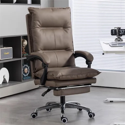 Vista 10 de Silla de oficina de respaldo alto, silla de escritorio para computadora, silla ejecutiva ergonómica, silla giratoria reclinable con reposapiés