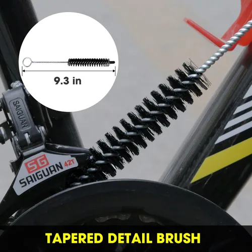 Vista 7 de Juego de herramientas de limpieza de bicicletas de 7 piezas, kit de cepillo limpio para bicicleta, adecuado para montaña, carretera, ciudad