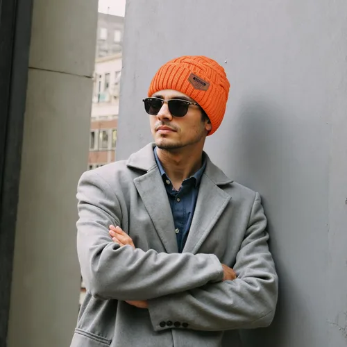 Vista 46 de Loritta Gorro de invierno cálido de punto grueso y holgado para hombre