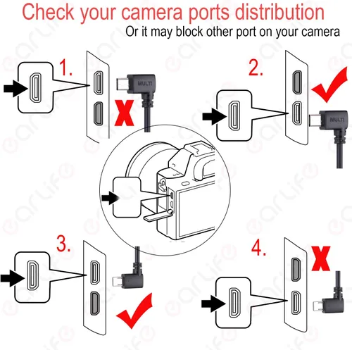 Vista 6 de Cable de control de múltiples cámaras RS USB-C a Multi, para DJI RS4 Pro RS4 RS3 Pro RS3 Mini RSC2 RS2 Gimbal estabilizador, para cámara Sony A6400