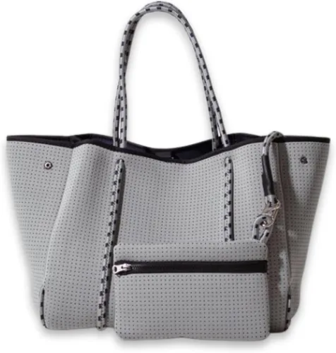 Vista 45 de POPUPS Bolso grande de neopreno para mujer - Bolso de mano de diseñador para todos los días, para el trabajo, la playa y viajes con bolsillos