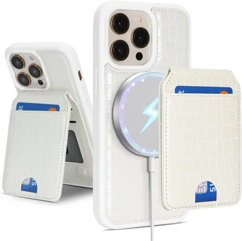 Vista 17 de Havaya Funda MagSafe compatible con iPhone 13 Pro Max con tarjetero - Funda magnética desmontable 2 en 1 - Ranuras para tarjetas de crédito de carga