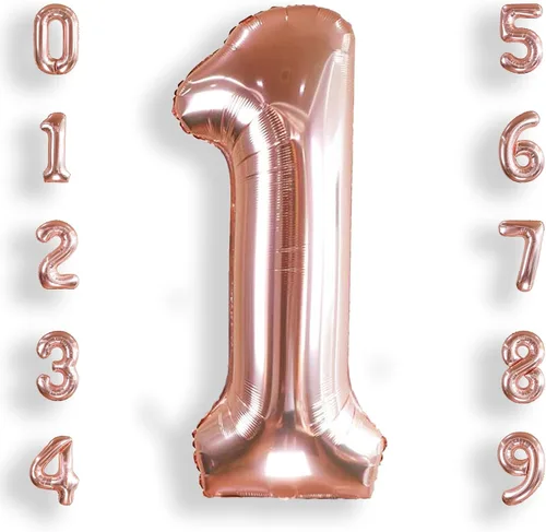 Vista 32 de AULE Globos grandes de 40 pulgadas con números 0 azules, globos grandes de números de aluminio, decoraciones de fiesta de cumpleaños de helio