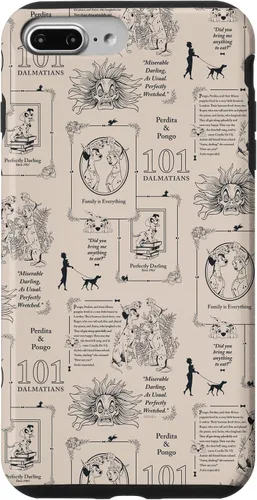 Vista 12 de Funda con estampado de libro vintage para iPhone 16 Disney 101 Dálmatas
