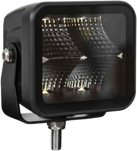 Vista 2 de Buyers Products 1492236 - Luz de inundación LED ultra brillante sin bordes, de 3 pulgadas de ancho, lente cuadrada, luz de punto/niebla para barra