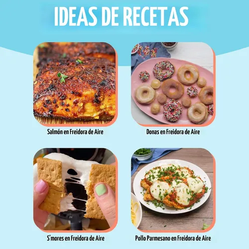 Vista 6 de Tasty Freidora de aire personal, comidas más saludables en minutos, control de temperatura ajustable de hasta 400 °F, diseño fácil de usar, cesta