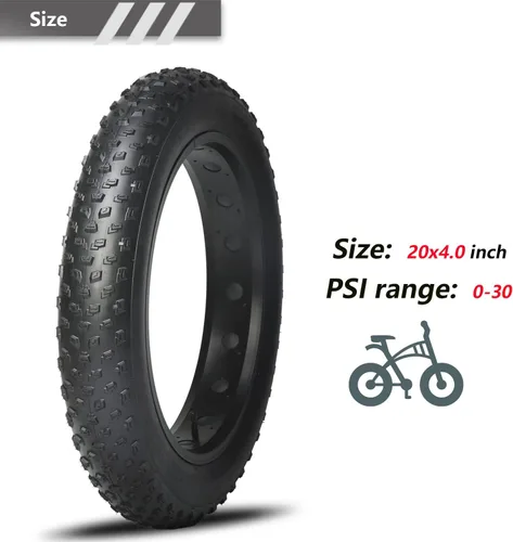 Vista 7 de 20x4.0/26x4.0 pulgadas Fat Bike Tire 60TPI para Bicicleta Eléctrica Fat Bicicleta Neumático 4.0 pulgadas Mountain Bike Tire