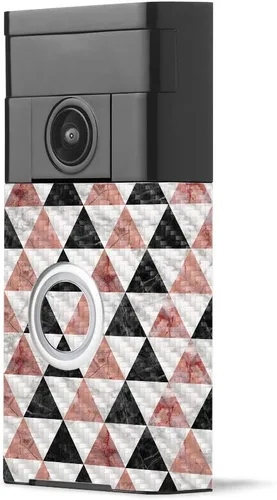 Vista 11 de MightySkins - Piel de fibra de carbono para timbre de video con anillo – Madera abstracta Acabado de fibra de carbono texturizado protector