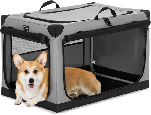 Vista 18 de Petsfit Jaula para gatos – 20 pulgadas ligera, fácil de instalar, resistente jaula portátil para perros, marco ajustable con 3 puertas de malla Verde