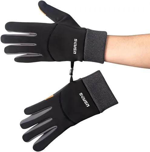 Vista 7 de Winter Touch Screen Gloves, Thermal Cycling Gloves for Outdoor Sports, Mountaineering, Photography, Black and Grey