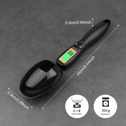 Vista 7 de Mafiti - Cuchara de medición digital, cuchara de medición electrónica ajustable de 500 g / 0,1 g de alta precisión para gadgets de cocina, comidas