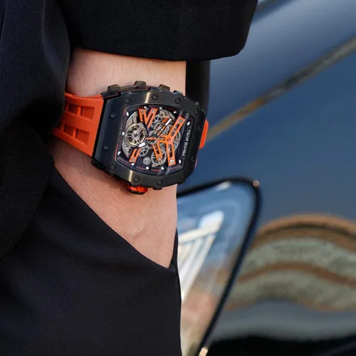 Vista 7 de TSAR BOMBA Relojes mecánicos automáticos de lujo para hombre movimiento japonés cristal de zafiro Reloj impermeable de 1640ft Relojes de pulsera