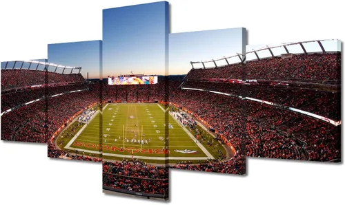 Vista 92 de TUMOVO Allegiant Stadium Arte de Lienzo para Pared de Sala de Estar Equipo de Fútbol Americano Pintura Moderna Nevada Las Vegas Cuadro Deportivo