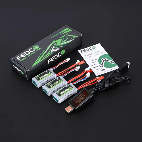 Vista 2 de 3S Lipo Batería 11.1V 360mAh Varios Enchufes Batería Recargable RC