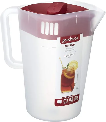 Vista 2 de GoodCook - Jarra de 1 galón con tapa de 4 vías, fabricada sin BPA
