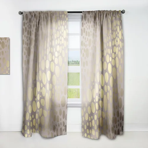 Vista 5 de DesignQ Cortinas opacas con patrón circular pastel retro II para dormitorio, cortinas para sala de estar, cortinas con aislamiento térmico, panel