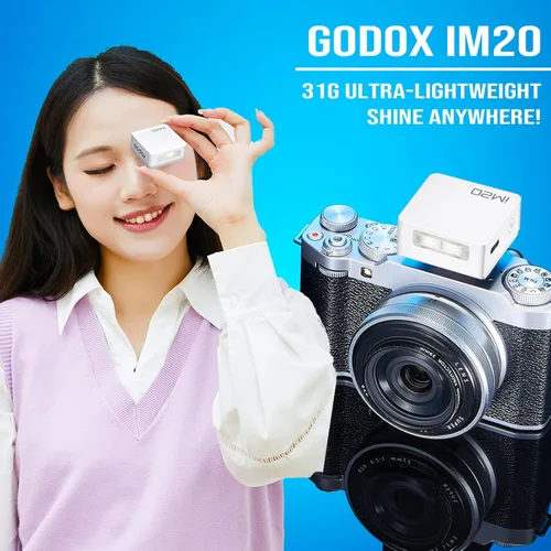 Vista 3 de Godox Flash Godox iM20 - Flash de cámara GN10/470 mAh/Tipo C/440 Flashes de potencia completa/3s tiempos de reciclaje/5 niveles de potencia/manual