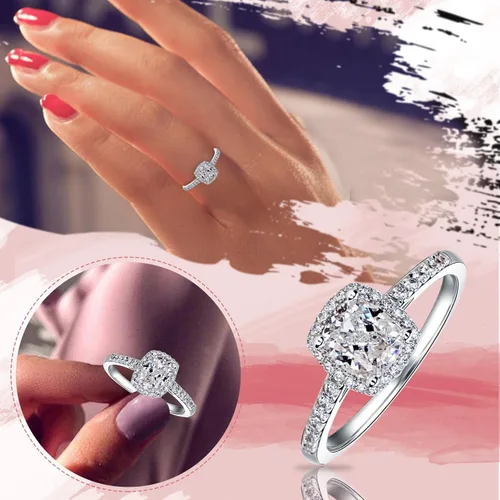 Vista 4 de Clearance RingCreative Color Crown Diamond Finger Ring Engagement Wedding Band Ring Jewelry Gift