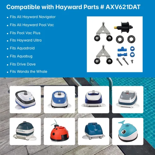 Vista 6 de AXV621DAT Kit de turbina y marco A para limpiador de piscinas Hayward® Compatible con Hayward® Navigator, Aquabug, Diver Dave, Wanda Piezas
