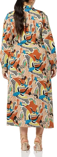 Vista 2 de TEREA Vestido largo cruzado drapeado Raina para mujer