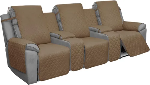 Vista 25 de Easy-Going - Funda reclinable con consola, funda de sofá reversible para sala de estar, funda de sofá dividida para cada asiento con correas