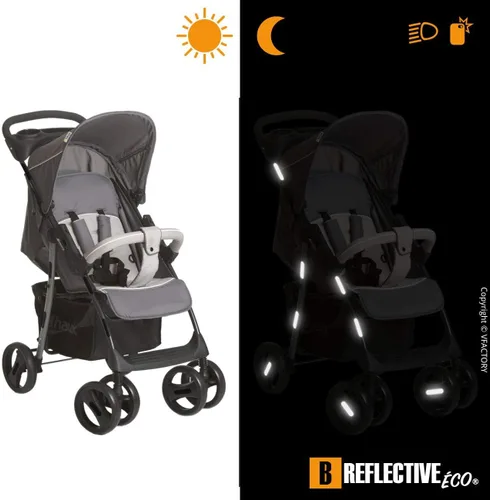 Vista 4 de Kit de 10 Pegatinas Reflectantes Retro para Motocicleta, Cascos, Bicicletas, Scooters, Cochecito, Buggy... - Adhesivo universal - Tecnología 3M