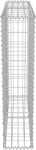 Vista 5 de vidaXL Gabion Wall con Cubiertas Acero Galvanizado 39.4"x7.87"x39.4