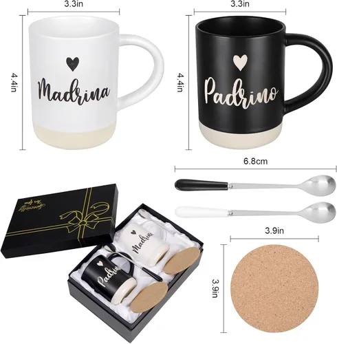 Vista 7 de Cabtnca Regalo de propuesta de padrinos, regalo de propuesta de padrinos, tazas Padrino Madrina, regalos de cumpleaños de Navidad para padrinos