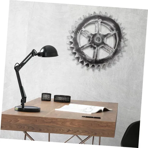 Vista 5 de Ipetboom Rustic Wooden Gear Wall Ornament Retro Industrial Decor for Bar Home Bedroom Living Photography Prop Unique Chic Wall Hanging Art
