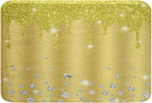 Vista 30 de Feelyou Alfombras de baño con lazo coquette de 16 x 24 pulgadas, tapetes de baño Leopared con lazos para niños, adolescentes y adultos con purpurina