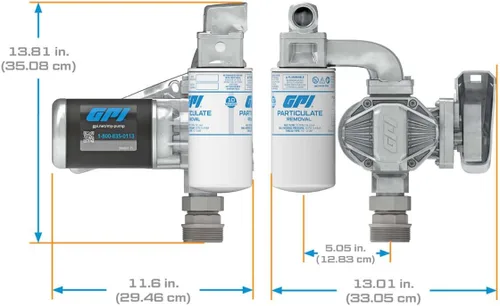 Vista 5 de GPI - Bomba de transferencia de combustible G20, boquilla de cierre automático con kit de filtro, 20 GPM, 12 voltios (162020-03)