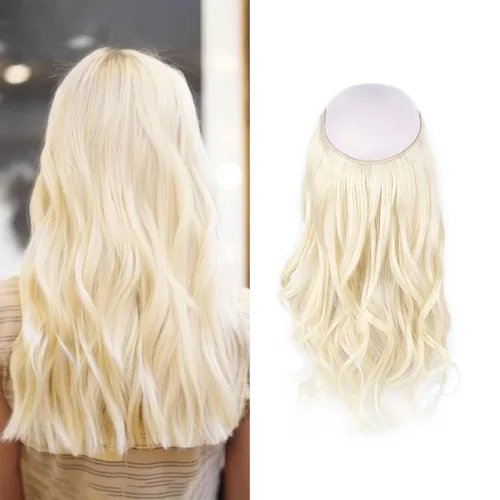 Vista 41 de Sassina Extensiones de Cabello con Alambre Invisible Cabello Humano Real con Alambre Transparente Tamaño Ajustable Clips Seguros Naturales Liso