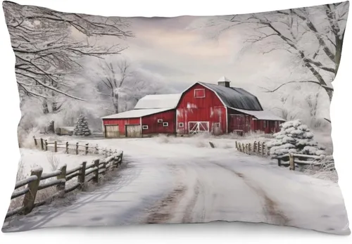 Vista 21 de Fundas de almohada de primavera con bonitos muñecos de nieve, fundas de almohada rústicas para vacaciones, funda de almohada tamaño Queen