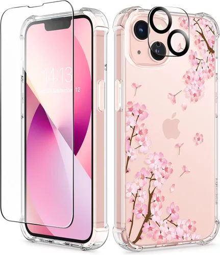 Vista 141 de GVIEWIN - Funda para iPhone 11 con protector de pantalla + protector de lente de cámara, cubierta protectora transparente suave de poliuretano
