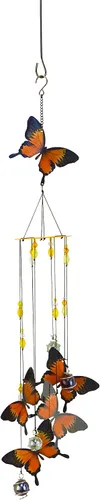 Vista 10 de Red Carpet Studios Windchimes - Campanilla de viento móvil en espiral de mariposa, 30 pulgadas de largo, color azul