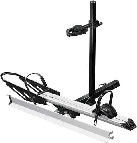Vista 13 de Young 100 libras. Estante de aluminio para bicicletas y bicicletas eléctricas, se adapta a automóviles, SUV, furgonetas, caravanas y remolques