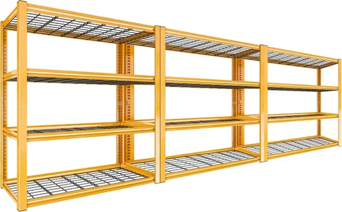 Vista 11 de REIBII 40" W Storage Shelves with Wire Mesh Panels for Garage Organization Negro