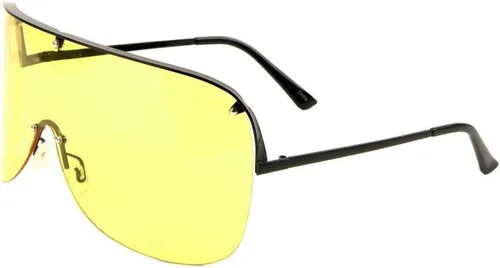 Vista 3 de Dweebzilla Siberia XL - Lentes de sol de gran tamaño con semicarilla envolvente, monocarilla Marco metálico negro