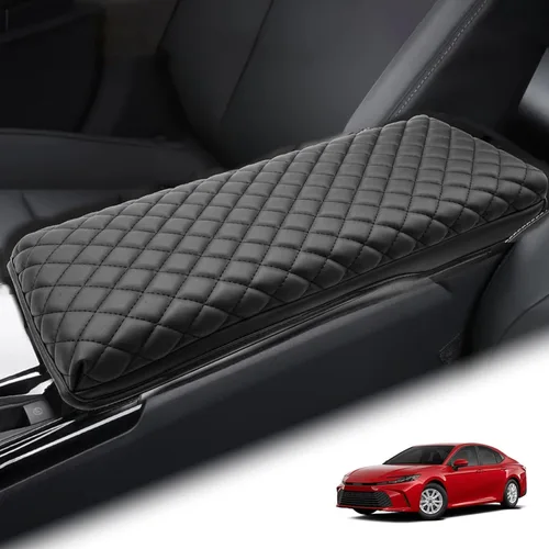 Vista 13 de Funda de reposabrazos adecuada para Toyota Camry 2007-2011 de cuero para consola central reposabrazos almohadilla protectora