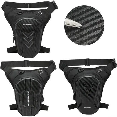 Vista 5 de Bolsa de pierna de motocicleta PVC resistente al agua 10.2 in Negro
