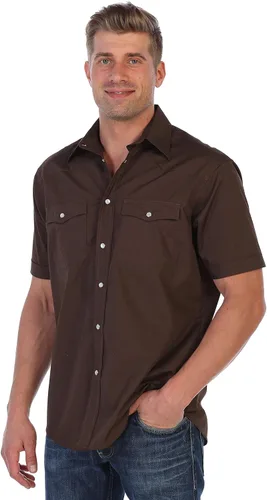Vista 2 de Gioberti Camisa casual de manga corta para hombre con broches de perlas