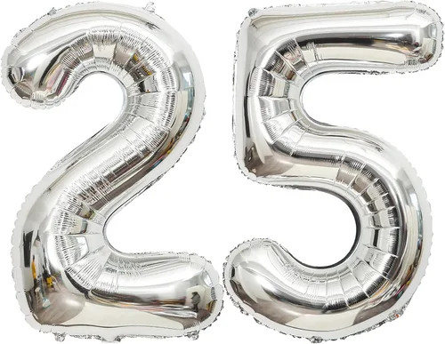 Vista 26 de Globos de 0 números plateados 0 globos de número 40 pulgadas número 0 globos de aluminio Mylar