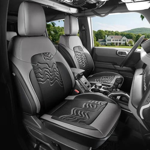Vista 12 de Red Rain Fundas de cuero para asiento F150, ajuste personalizado para Ford F150 SuperCrew/CrewCab 2015 a 2025 XL XLT STX, camioneta pickup, juego