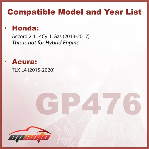 Vista 2 de Filtro de aire para el panel rígido del motor EPAuto GP476 GP476 (CA11476) para Honda Accord (2013-2014), TLX (2015) Compatible con Honda Accord