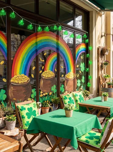 Vista 3 de Guirnalda de luces de trébol, 8.5 pies, decoración del día de San Patricio con 10 luces de trébol, luces de hadas de trébol conectables