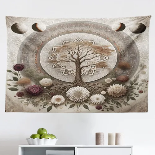 Vista 181 de Ambesonne Tapiz de arte afro, hombre negro fuerte con una corona de trazos impresión de pintura moderna, decoración de tela para colgar en la pared